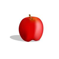 vector rode appel pictogram, fruit pictogram ontwerp