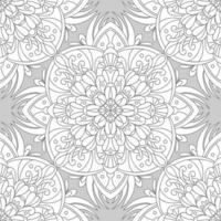 vector naadloze patroon met mandala sieraad. etnische folk sieraad. vintage zwart-wit damast ornament. vector decoratieve achtergrond. geweldig voor elk ontwerp.