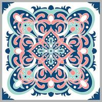 traditionele sierlijke Portugese tegels azulejos. etnische folk sieraad. het vintage patroon. majolica. vector decoratieve achtergrond.