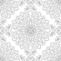 vector naadloze patroon met mandala sieraad. etnische folk sieraad. vintage zwart-wit damast ornament. vector decoratieve achtergrond. geweldig voor elk ontwerp.