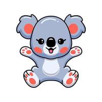 schattige baby koala cartoon zitten vector