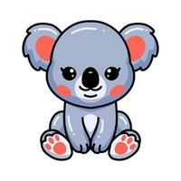 schattige baby koala cartoon zitten vector