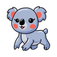 schattige baby koala cartoon poseren vector