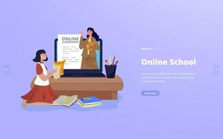 online onderwijs leerconcept vector