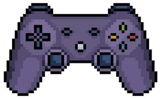 pixel art video game joystick vector pictogram voor 8bit game op witte achtergrond