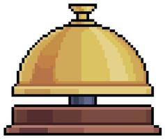 pixel art desk bell vector icon voor 8bit game op witte achtergrond