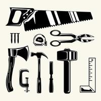 timmerman gereedschap vector kunst, pictogrammen en grafische illustratie ontwerp