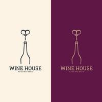 wijn logo ontwerpsjabloon. vectorpictogram voor restaurantmenu. vector