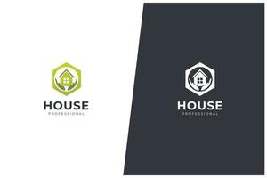 huis vector logo concept onroerend goed renovatie moderne structuur architectuur