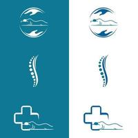 chiropractie logo ontwerp. chiropractie gezondheidszorg medisch orthopedisch logo vector