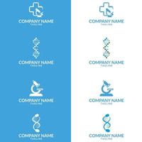 dna vector logo-collectie. dna care-logo-ontwerpen eenvoudig modern voor medische dienst