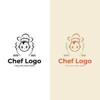 restaurant logo sjabloon. chef-kok hoed symbool. geschikt voor bedrijfslogo, print, digitaal, pictogram, apps en ander marketingmateriaal. vector