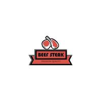 steakhouse-logo. ontwerpelement voor logo, label, embleem. vector illustratie