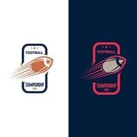 rugby-logo. Amerikaans voetbal logo sjabloon vector