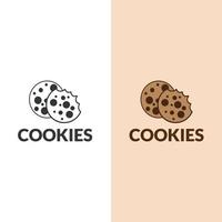 inspiratie voor het ontwerpen van koekjeslogo's. set van cookie logo concept ontwerp sjabloon vector, retro voedsel merk logo vector