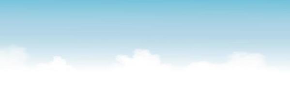 blauwe hemel met altostratus wolken achtergrond, vector cartoon hemel met cirruswolken, concept alle seizoensgebonden horizon banner in zonnige dag lente en zomer in de ochtend. vector illustratie horizon