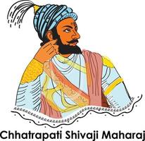 chhatrapati shivaji maharaj hand getekende vectorillustratie vector