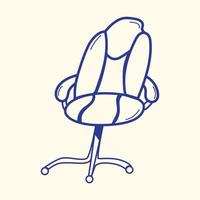 zakelijke fauteuil lijntekeningen. vector