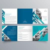 gevouwen brochure sjabloon minimalistisch geometrisch ontwerp voor corporate en business. creatief concept brochure vector sjabloon.