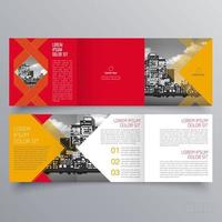 gevouwen brochure sjabloon minimalistisch geometrisch ontwerp voor corporate en business. creatief concept brochure vector sjabloon.