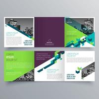 gevouwen brochure sjabloon minimalistisch geometrisch ontwerp voor corporate en business. creatief concept brochure vector sjabloon.