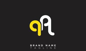 alfabet letters initialen monogram logo qa, aq, q en a vector