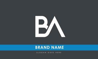 alfabet letters initialen monogram logo ba, ab, b en a vector