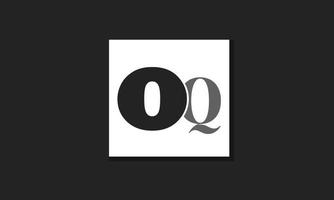 alfabet letters initialen monogram logo oq, qo, o en q vector
