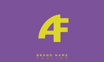 alfabet letters initialen monogram logo af, fa, a en f vector