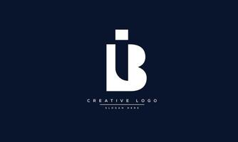 alfabet letters initialen monogram logo bi, ib, b en i vector