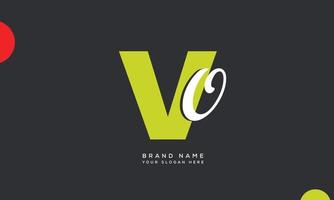 alfabet letters initialen monogram logo vo, ov, v en o vector