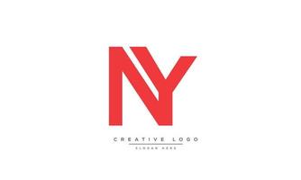 alfabet letters initialen monogram logo ny, yn, n en y vector