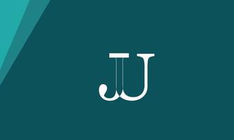 alfabet letters initialen monogram logo ju, uj, j en u vector