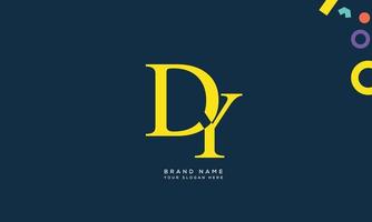 alfabet letters initialen monogram logo dy, yd, d en y vector