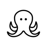 volwassene met vier tentakels octopus pictogram vector overzicht illustratie