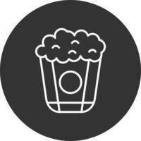 popcorn lijn omgekeerd pictogram vector