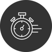 stopwatch lijn omgekeerd pictogram vector