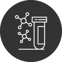 chemie lijn omgekeerd pictogram vector