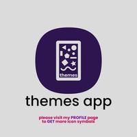 brutalisme thema's app symbool voor ios smartphone apps icoon of bedrijfslogo - gesneden stijl versie 1 vector