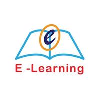 illustratie vectorafbeelding van e learning logo vector