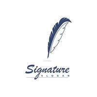 handtekening logo met modern concept voor zakelijke premium vector