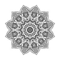 eenvoudig mandala-ontwerp om in te kleuren. vector bloemenmandala. geometrische siermandala's, rond ornamentpatroon, gratis bloemenmandala kleurplaat, mandala-ontspanningspatronen uniek ontwerp