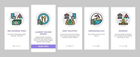 voordelen voor zakelijke onboarding pictogrammen instellen vector
