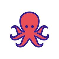 zee gigantische octopus pictogram vector overzicht illustratie