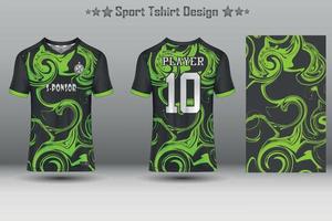 mockup voor voetbaltrui en mockup voor sportjersey met abstract geometrisch patroon vector