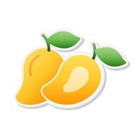 mango sticker pictogram, vector illustratie.