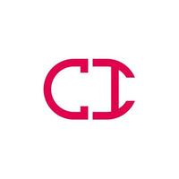 ci letter logo creatief ontwerp met vectorafbeelding vector