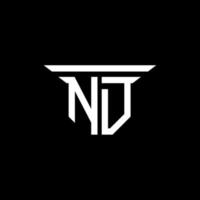 nd letter logo creatief ontwerp met vectorafbeelding vector