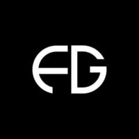 fg letter logo creatief ontwerp met vectorafbeelding vector