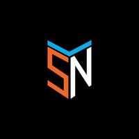 sn letter logo creatief ontwerp met vectorafbeelding vector
